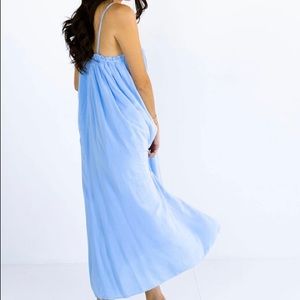 Suunday chambray large maxi tie dress